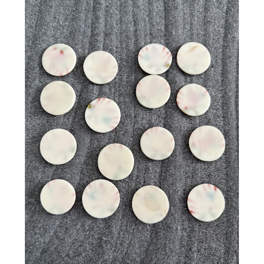 Vintage Christmas Holly Cabochon Glitter Flat Back Craft Jewelry Lot Of 16 - Picture 3 of 4